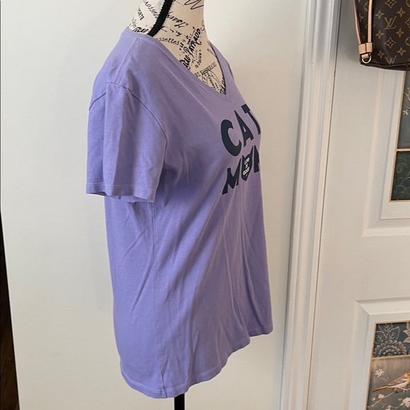 Life Is Good Lavender Cat Mom Tee - Picture 7 of 9